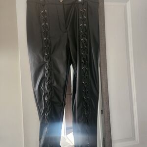 Fashion Nova Black Faux Leather Skinny Pants